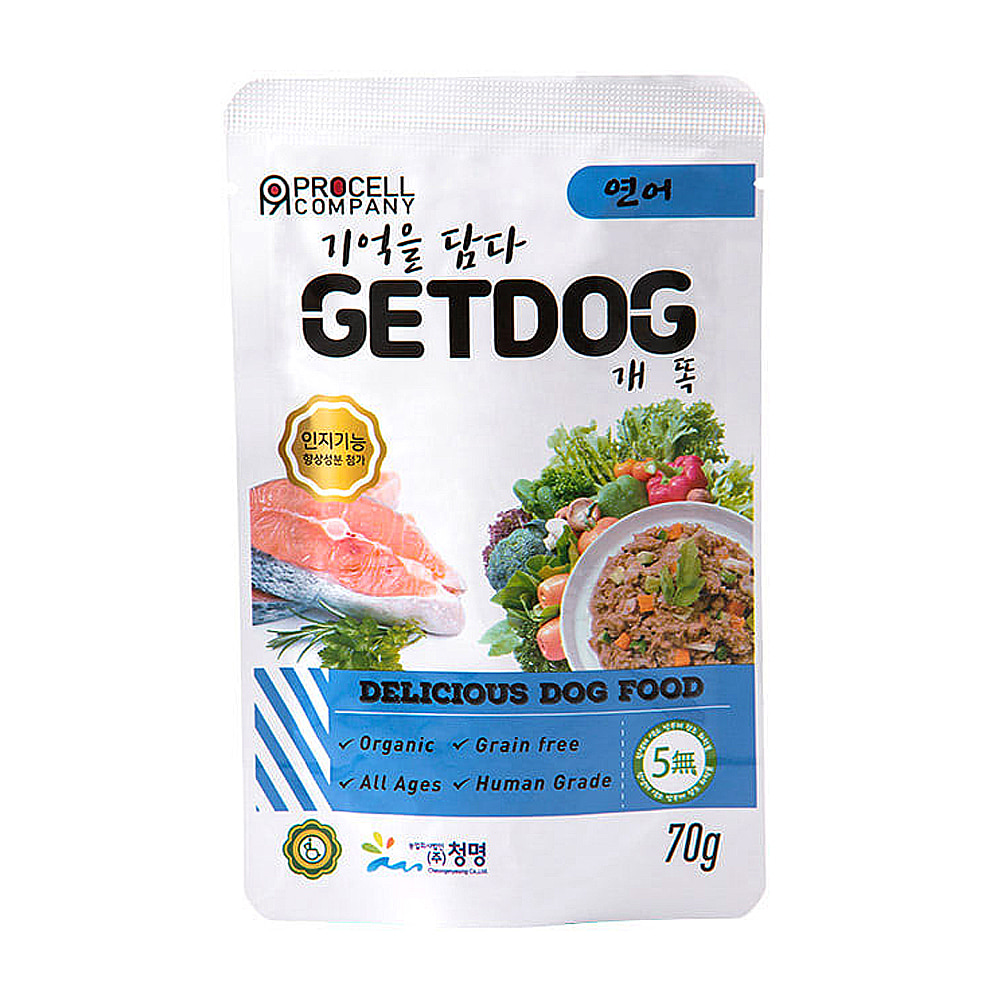 개똑 강아지 습식사료 연어맛 840g (70gx12팩)