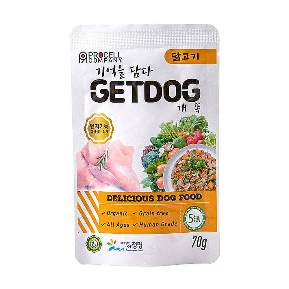 개똑 강아지 습식사료 닭고기맛 840g (70gx12팩)