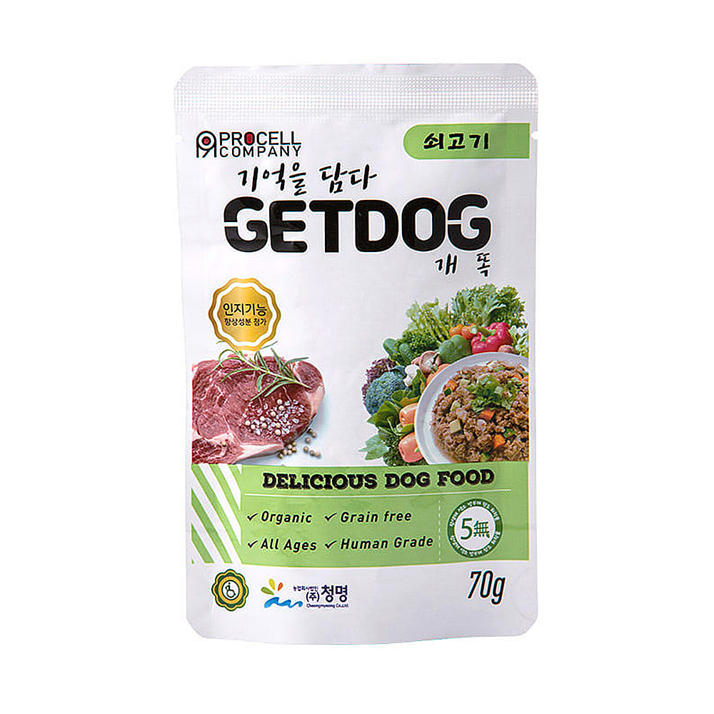 개똑 강아지 습식사료 쇠고기맛 840g (70gx12팩)